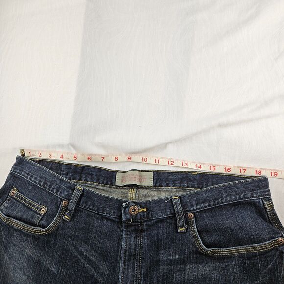 Men's Wrangler Boot Cut Relaxed Jeans 38 x 30 Dark Wash - Picture 6 of 8